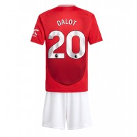 Manchester United Diogo Dalot #20 Domaci Dres za djecu 2024-25 Kratak Rukav (+ Kratke hlače)